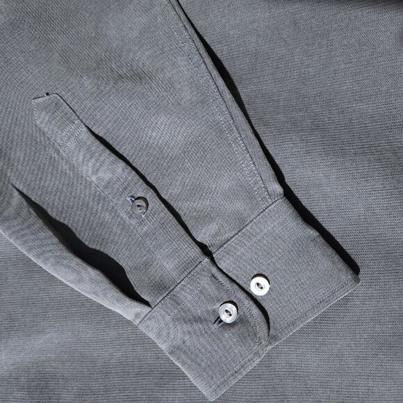 Eccolo Shirt Men's Size Large Button Down Long Sleeve 16-16 1/2 Neck Taupe - Picture 8 of 11